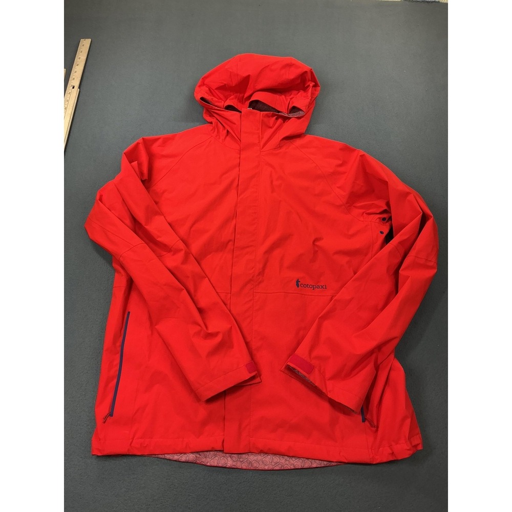 Cotopaxi Jacket Mens 2XL Red Hooded Full Zip Lined Windbreaker Hiking‎ Outdoor